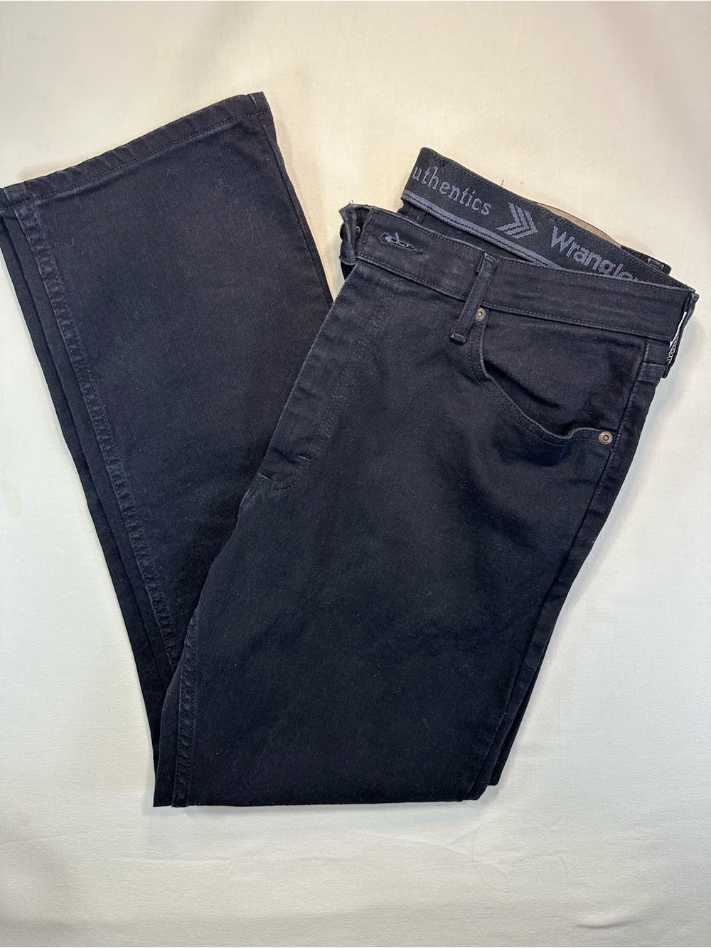 Wrangler Authentics Men's Regular Fit Comfort Flex Straight LegJeans Black 36x29